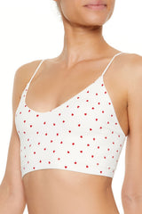 Seamless Heart Print Bralette