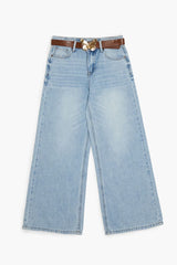 Girls Butterfly Belted Jeans (Kids)