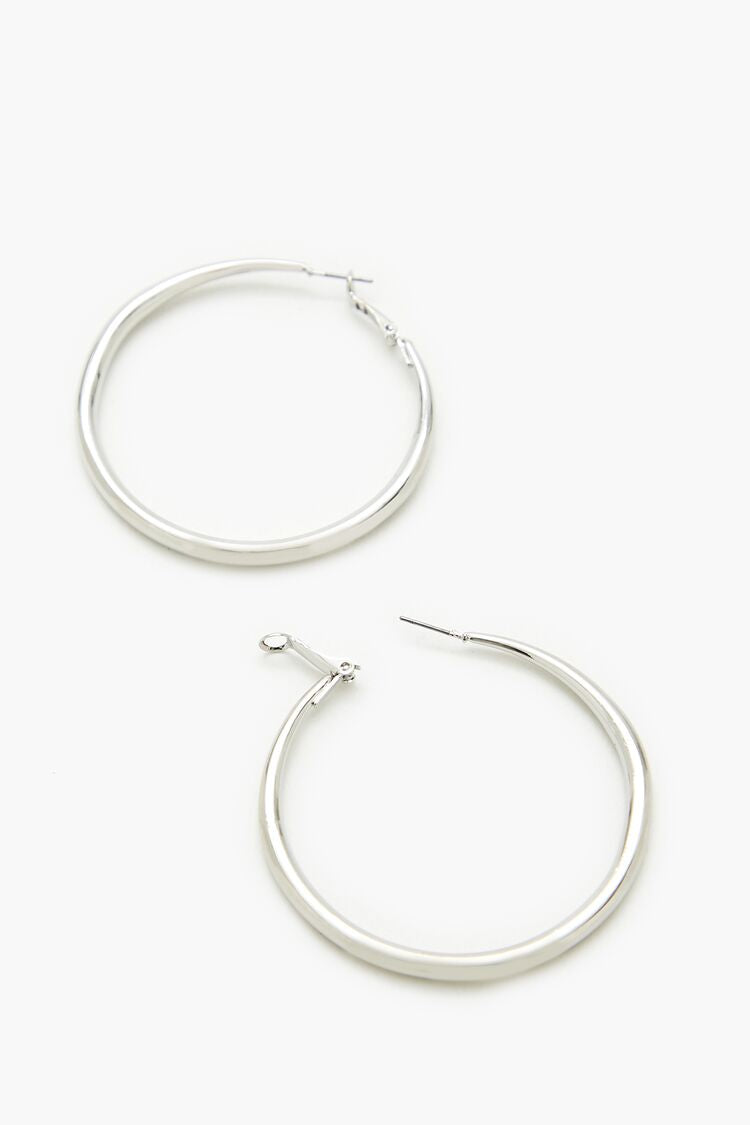 Smooth Omega Hoop Earrings
