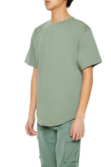 Cotton Curved-Hem Tee