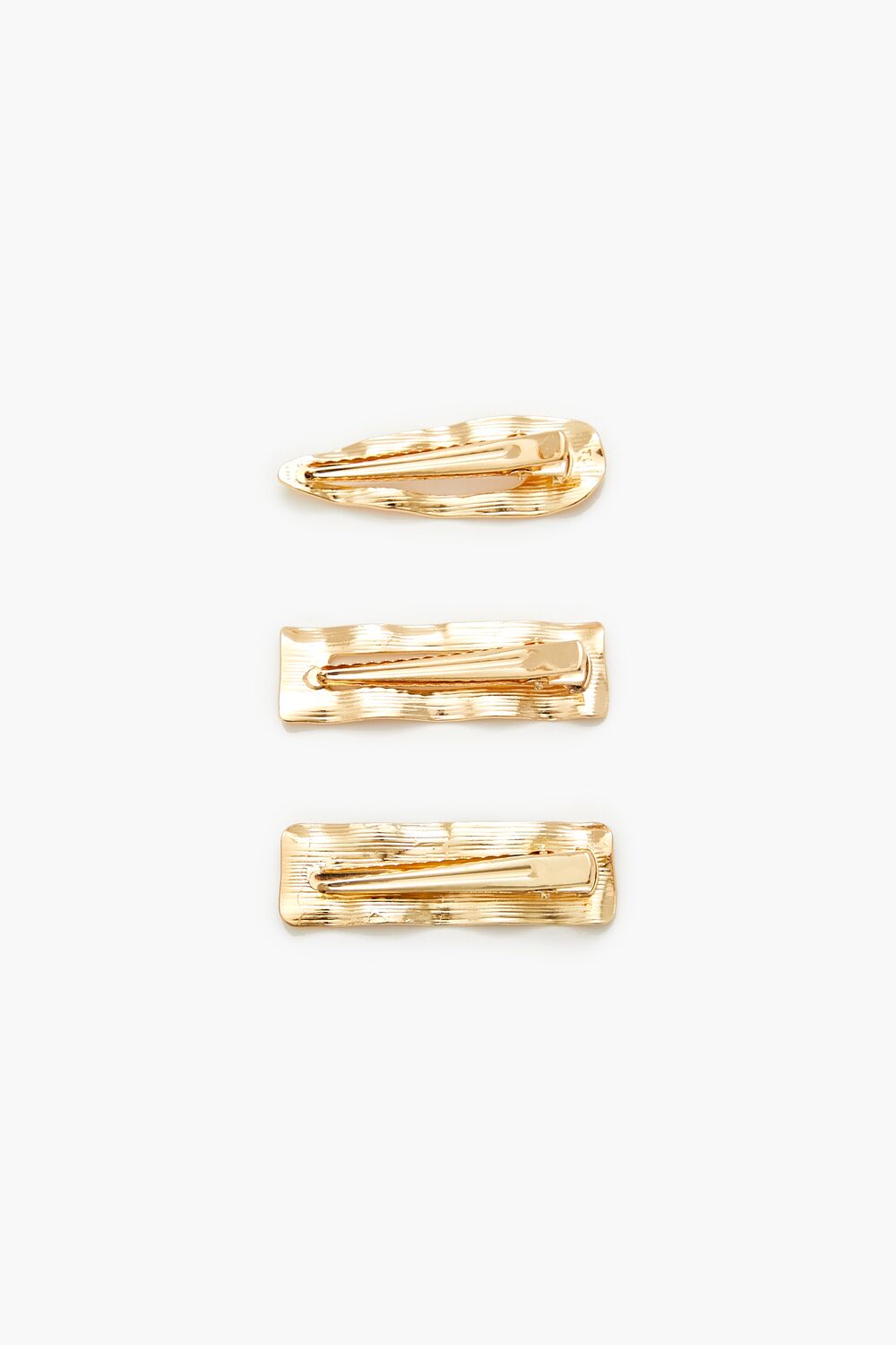 Hammered Geo Hair Clip Set