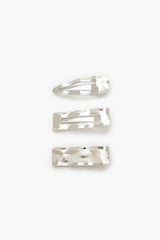 Hammered Geo Hair Clip Set
