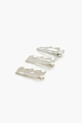 Hammered Geo Hair Clip Set