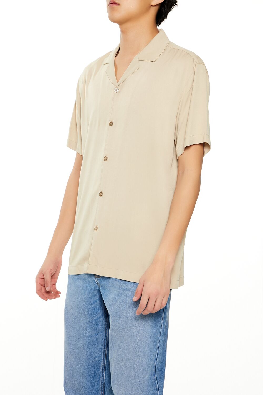 Rayon Cuban-Collar Shirt