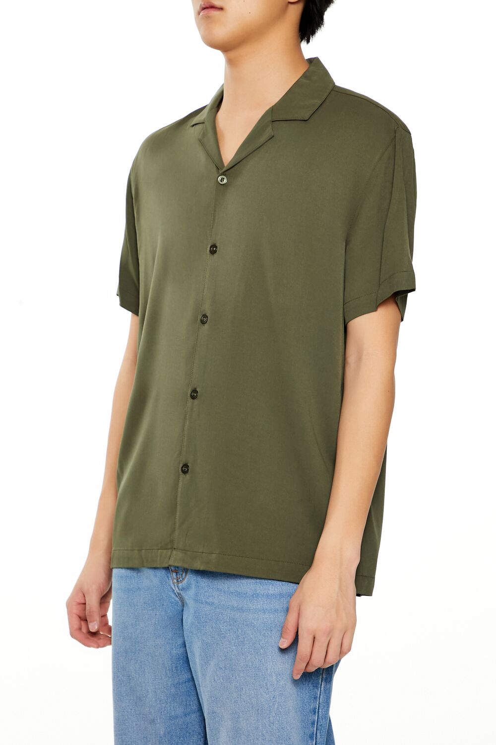 Rayon Cuban-Collar Shirt