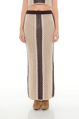 Striped Crochet Tank Top & Skirt Set