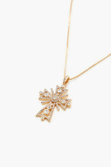 Rhinestone Cross Pendant Necklace