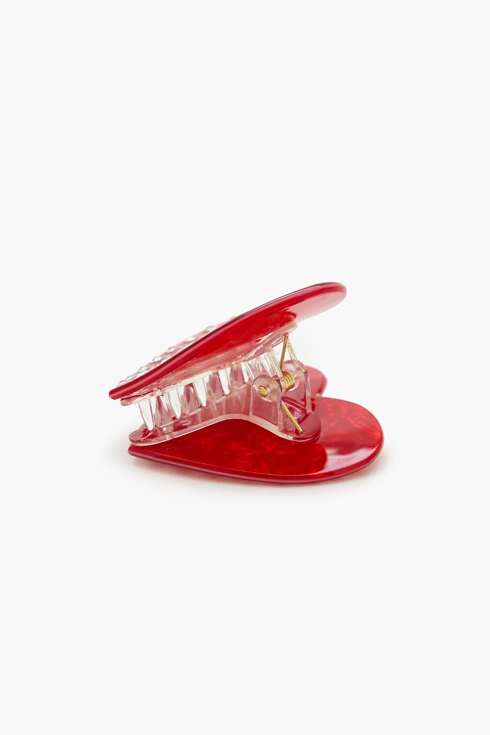 Heart Rhinestone Claw Clip