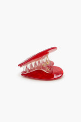 Heart Rhinestone Claw Clip