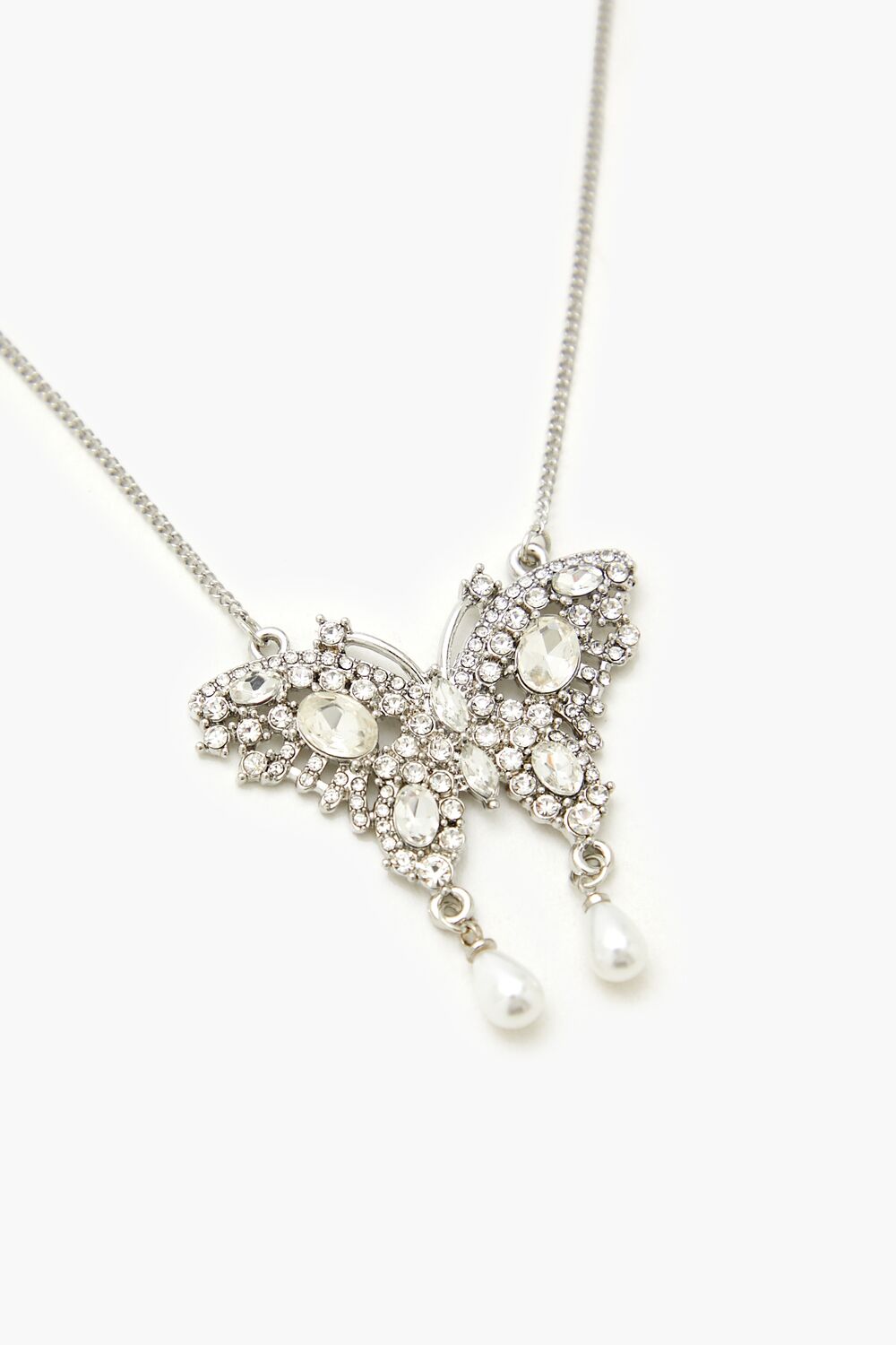 Rhinestone Butterfly Necklace