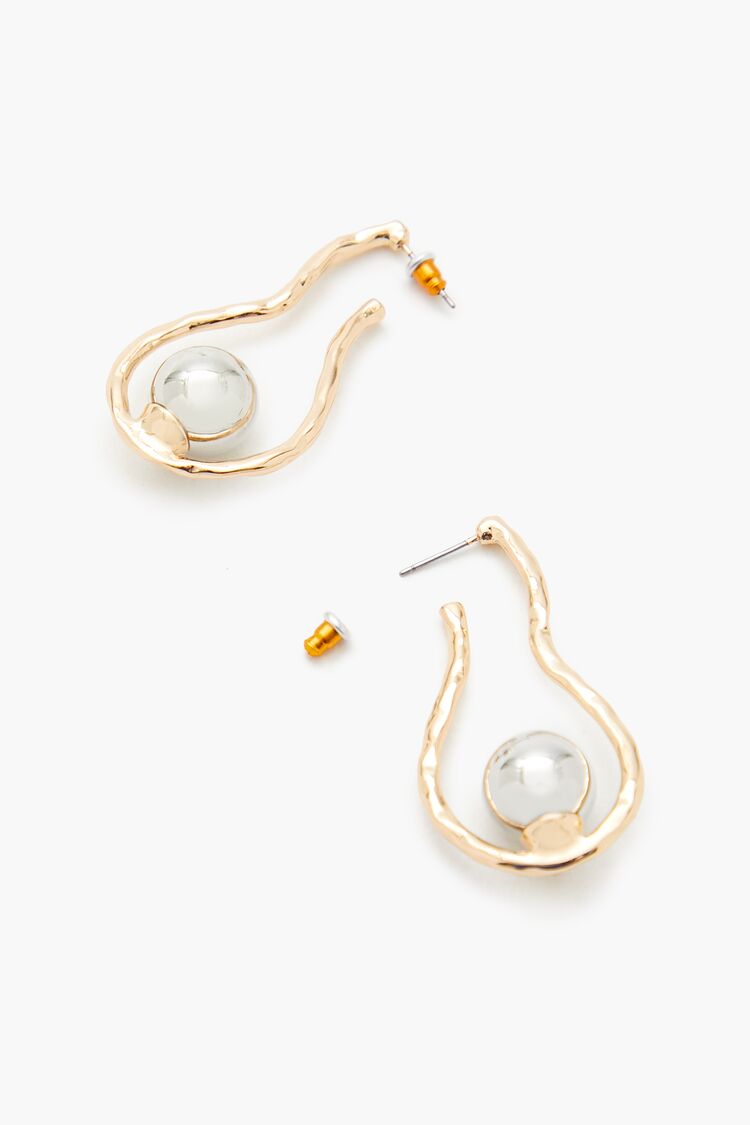 Faux Pearl Geo Drop Earrings
