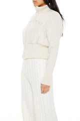 Ribbed Funnel Neck Jacket