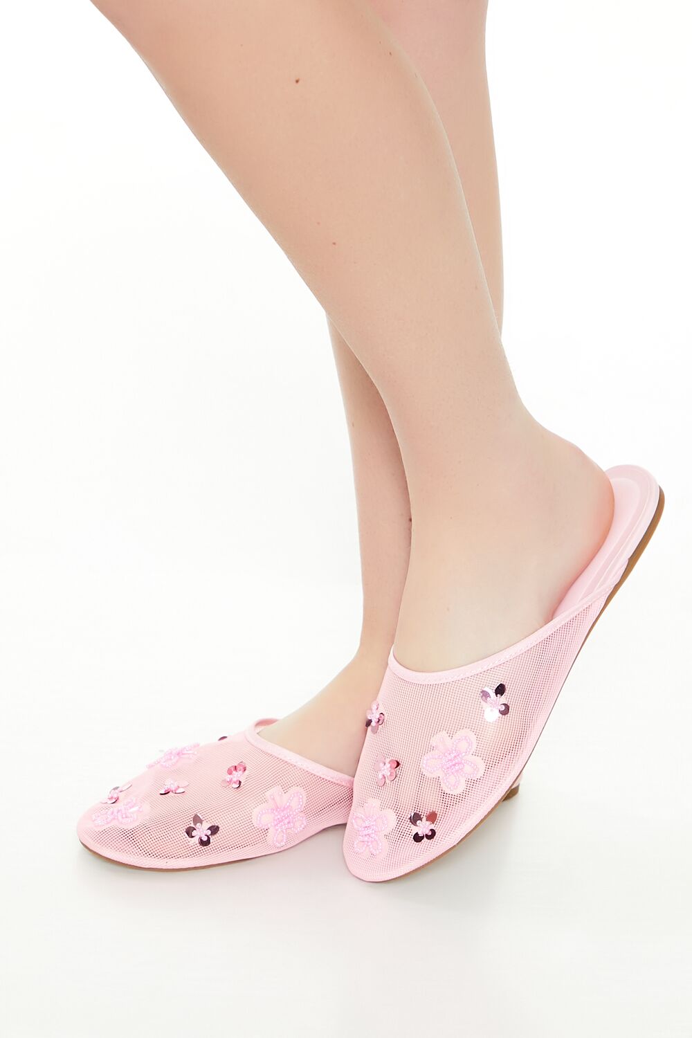 Sequin Floral Embroidered Sandals