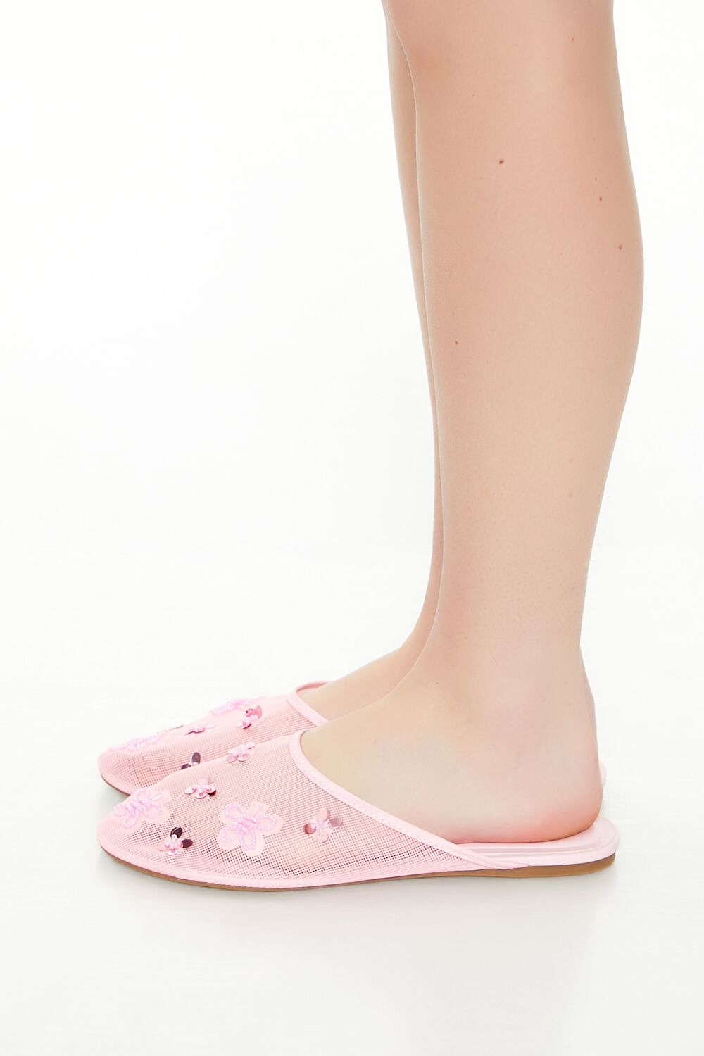 Sequin Floral Embroidered Sandals
