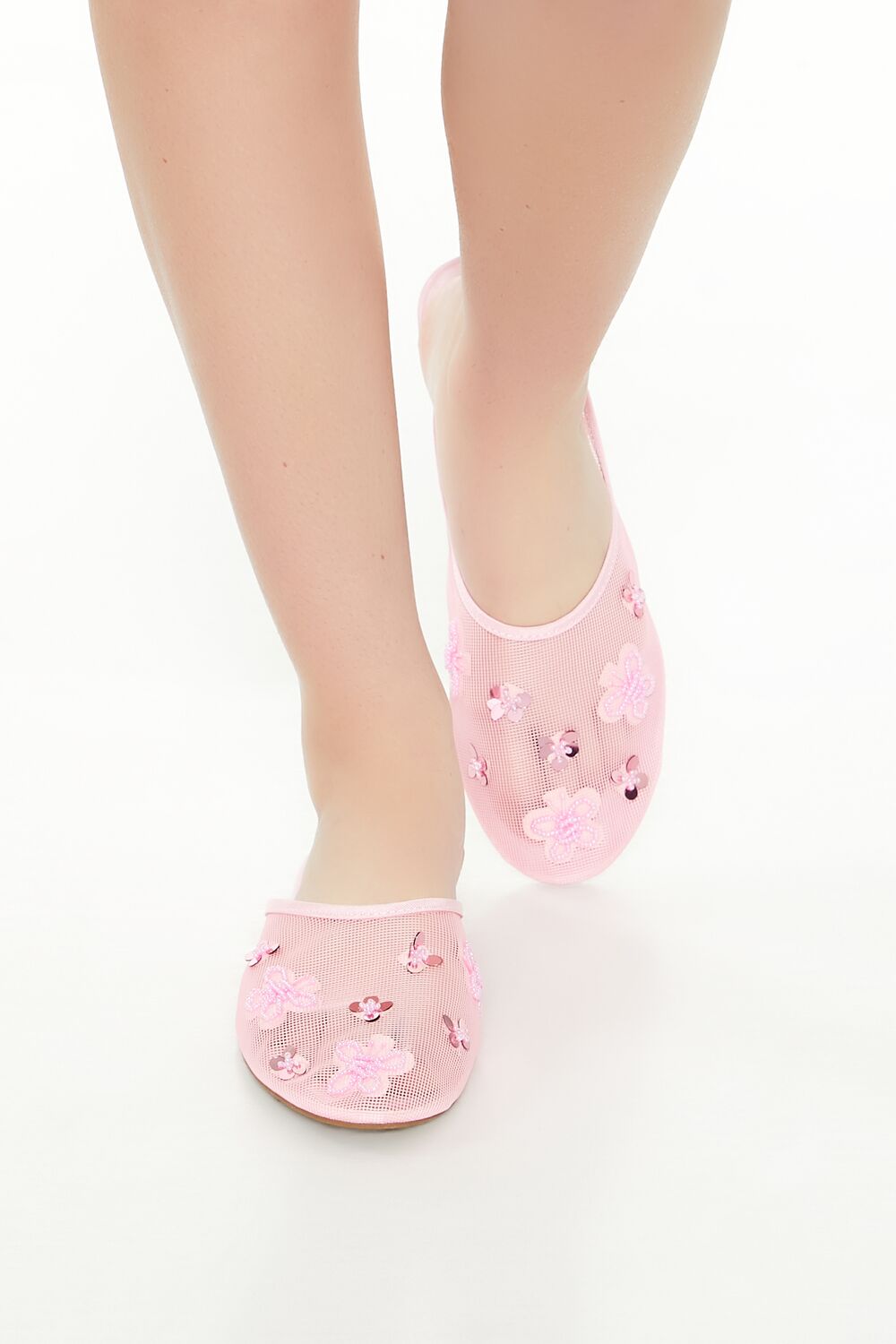 Sequin Floral Embroidered Sandals