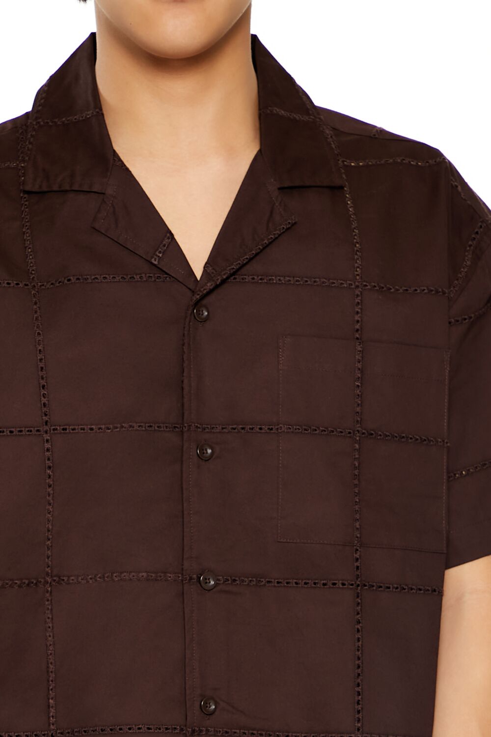 Embroidered Grid Shirt