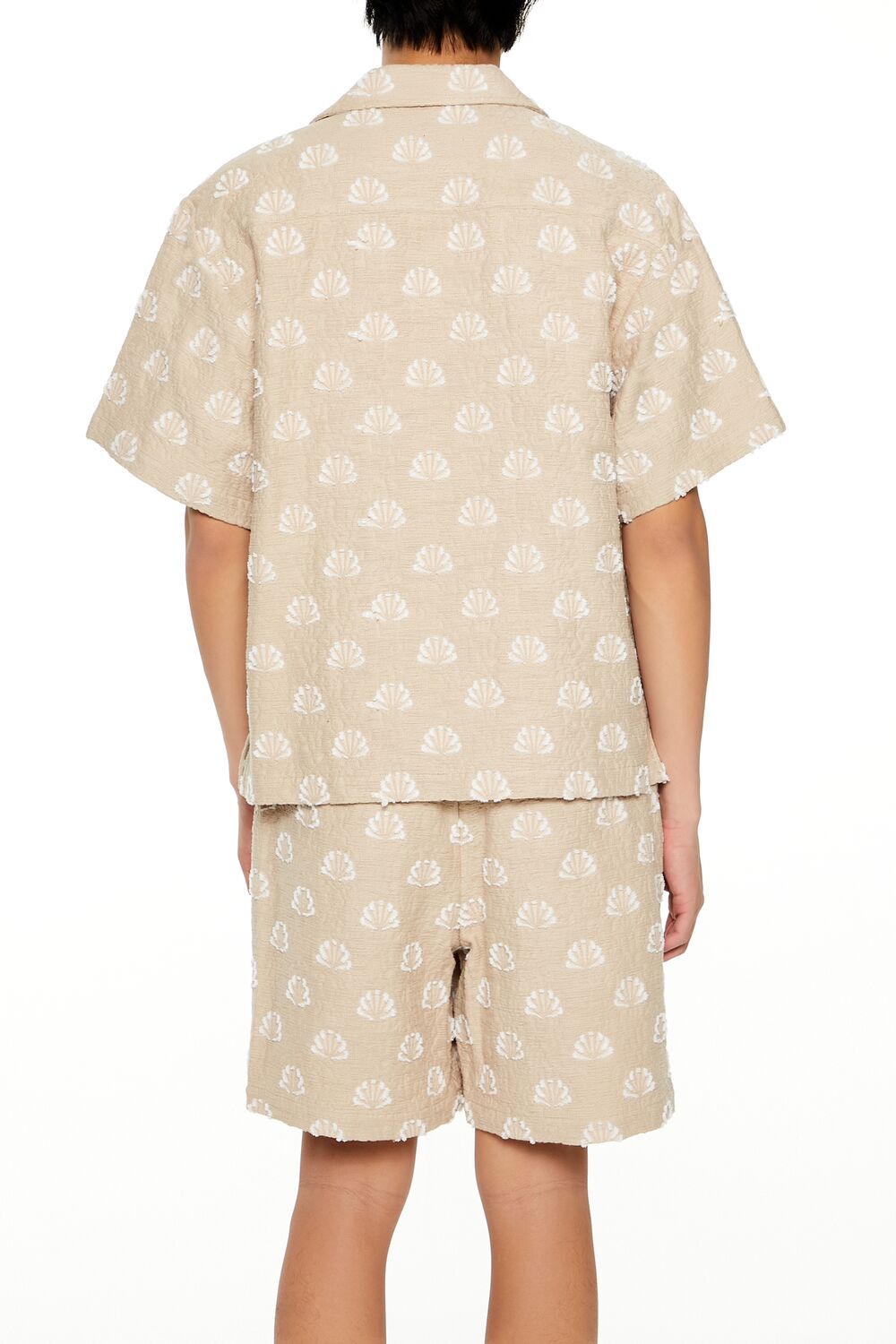 Textured Geo Cuban-Collar Shirt