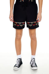 Geo Embroidered Shorts