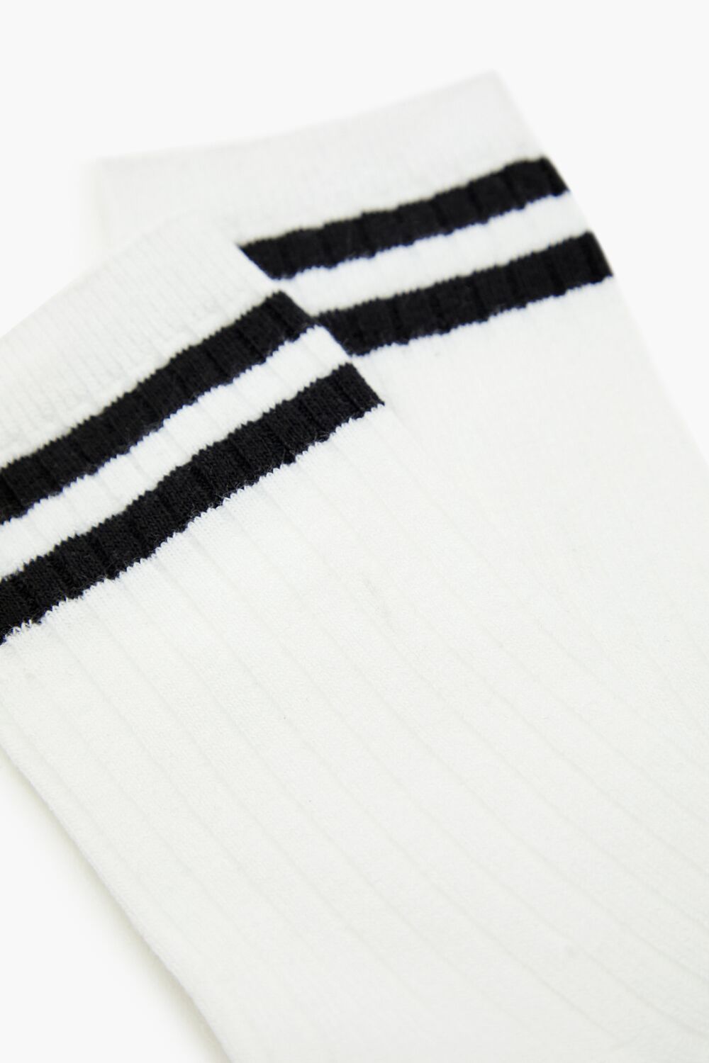 Ribbed Varsity-Striped Crew Socks