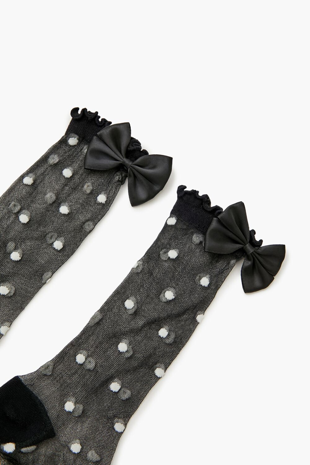 Polka Dot Bow Crew Socks