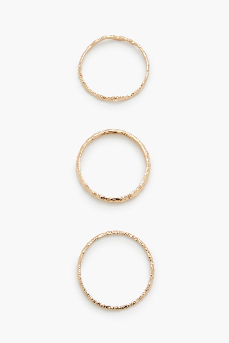 Hammered Bangle Bracelet Set