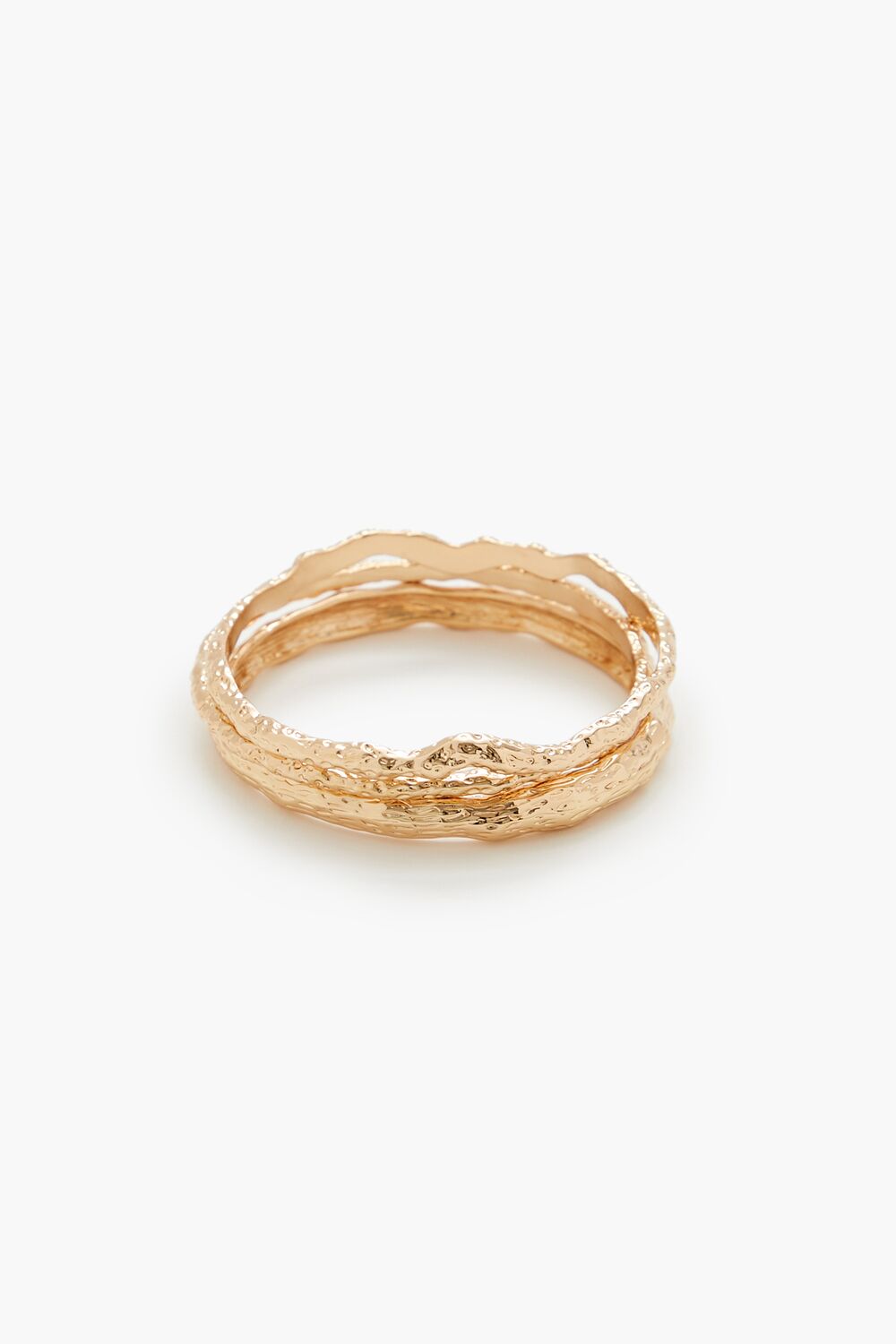 Hammered Bangle Bracelet Set