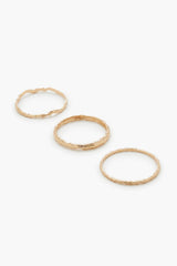 Hammered Bangle Bracelet Set