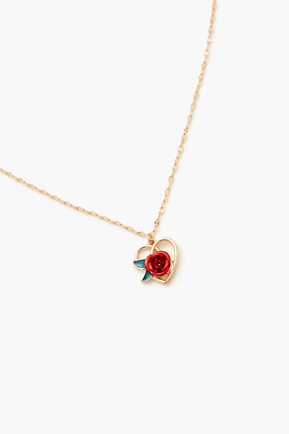Rose Heart Pendant Necklace
