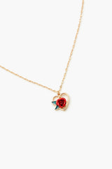 Rose Heart Pendant Necklace