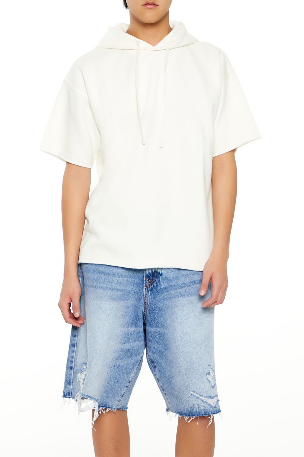 Short-Sleeve Drawstring Hoodie