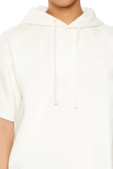 Short-Sleeve Drawstring Hoodie