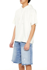 Short-Sleeve Drawstring Hoodie