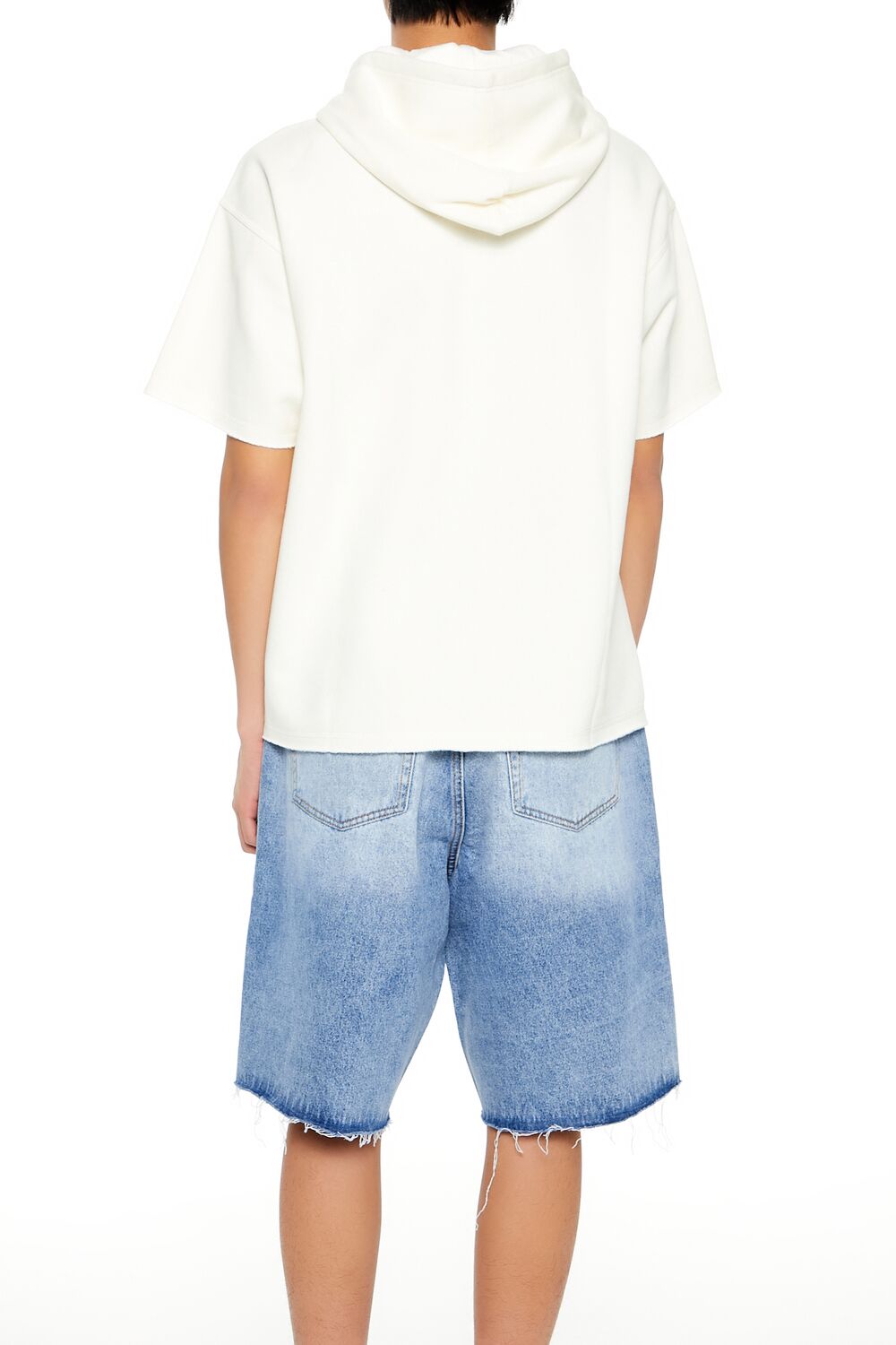 Short-Sleeve Drawstring Hoodie