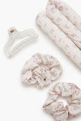 Floral Heatless Curling Rod Hair Set