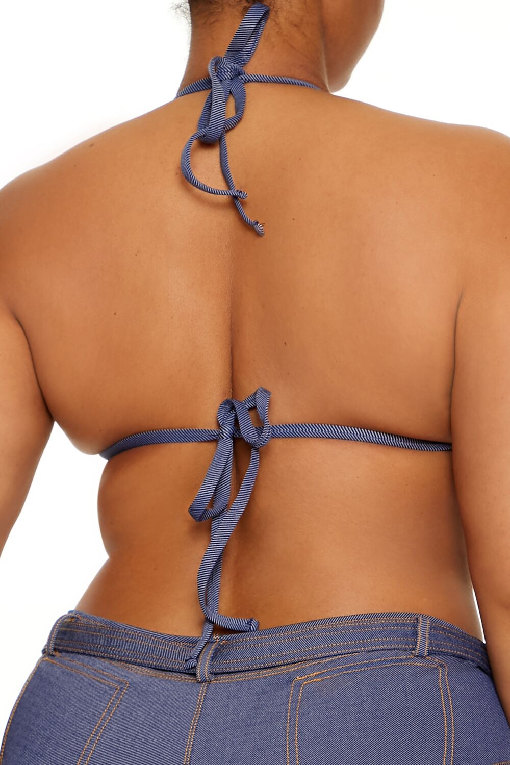 Plus Size Denim Bikini Top
