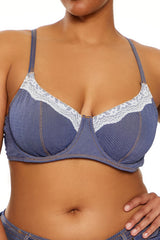 Plus Size Denim Underwire Bikini Top