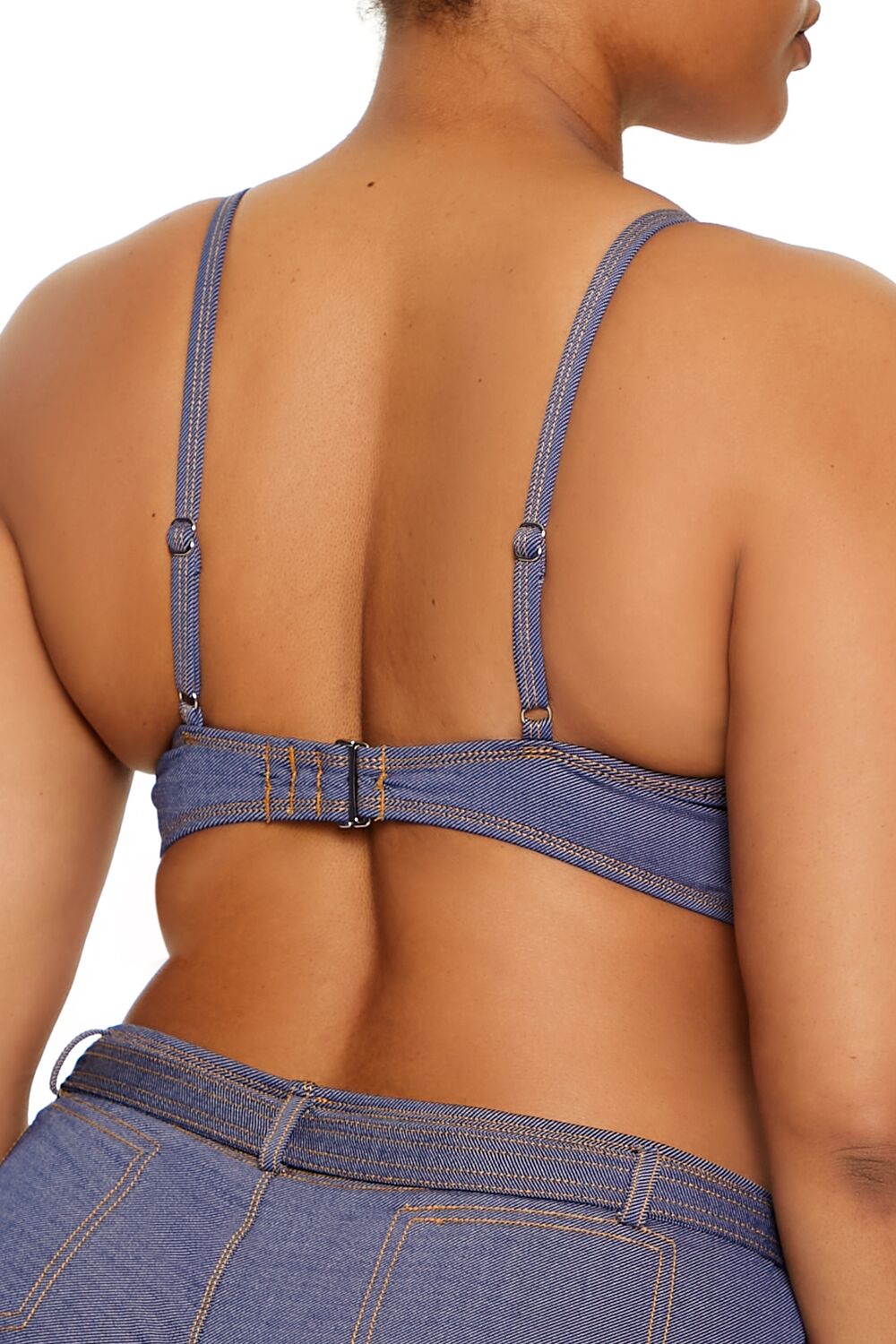 Plus Size Denim Underwire Bikini Top