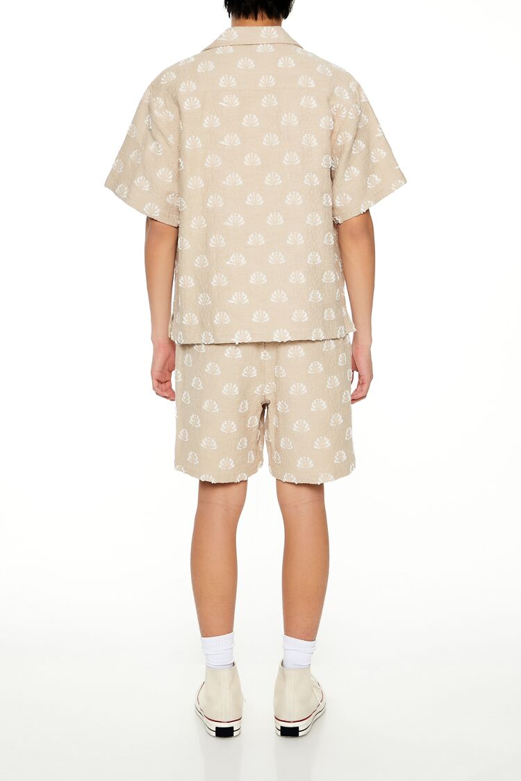 Textured Geo Drawstring Shorts