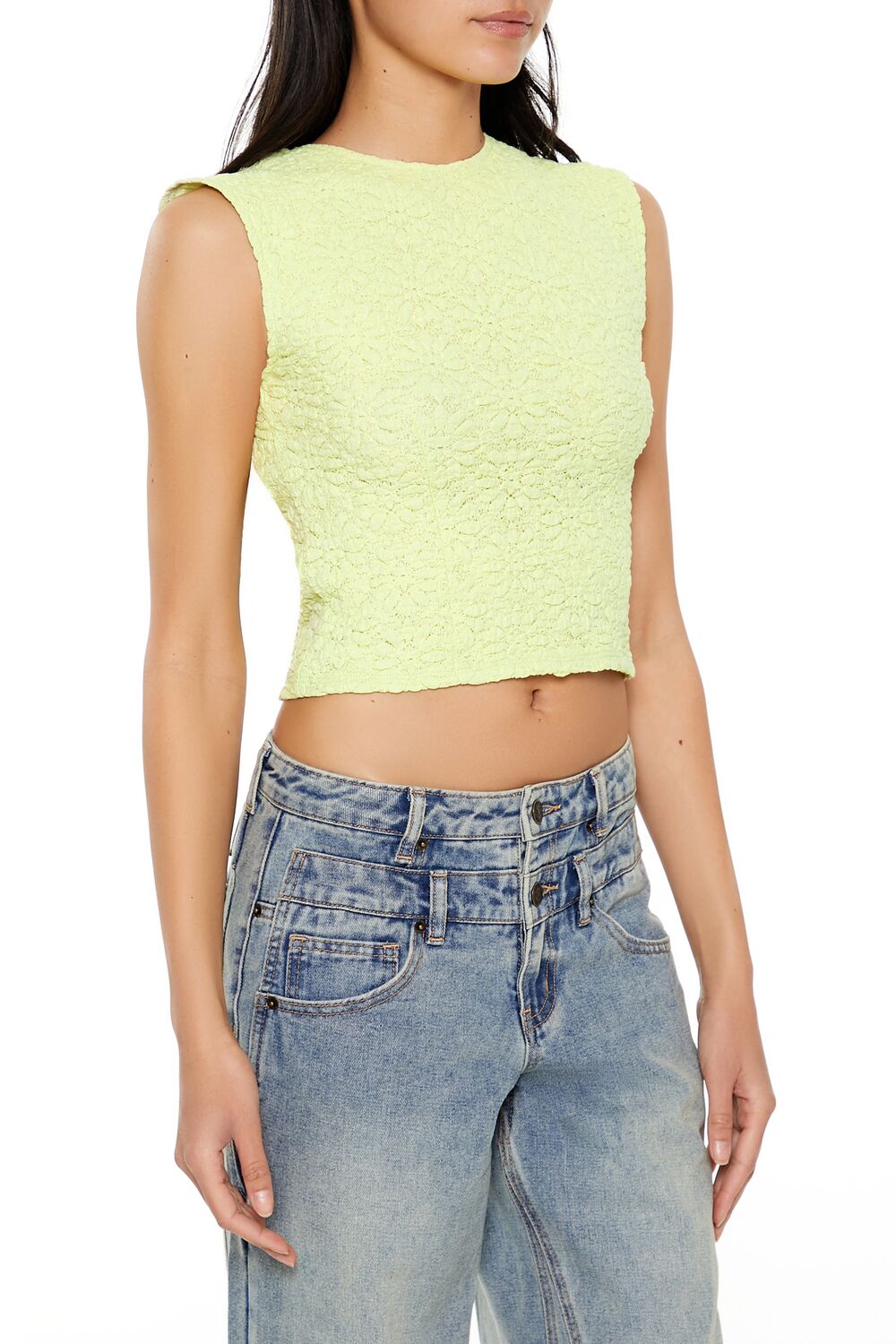 Floral Tie-Back Crop Top