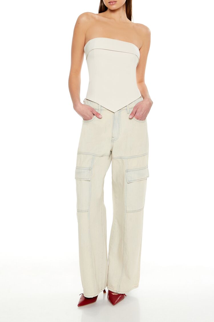 Foldover V-Hem Tube Top