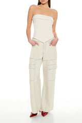 Foldover V-Hem Tube Top