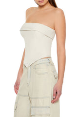 Foldover V-Hem Tube Top