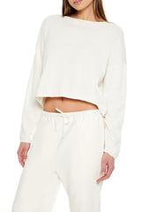 Drop-Sleeve Cropped Sweater