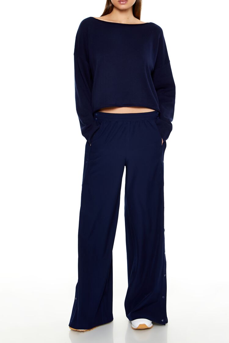 Drop-Sleeve Cropped Sweater