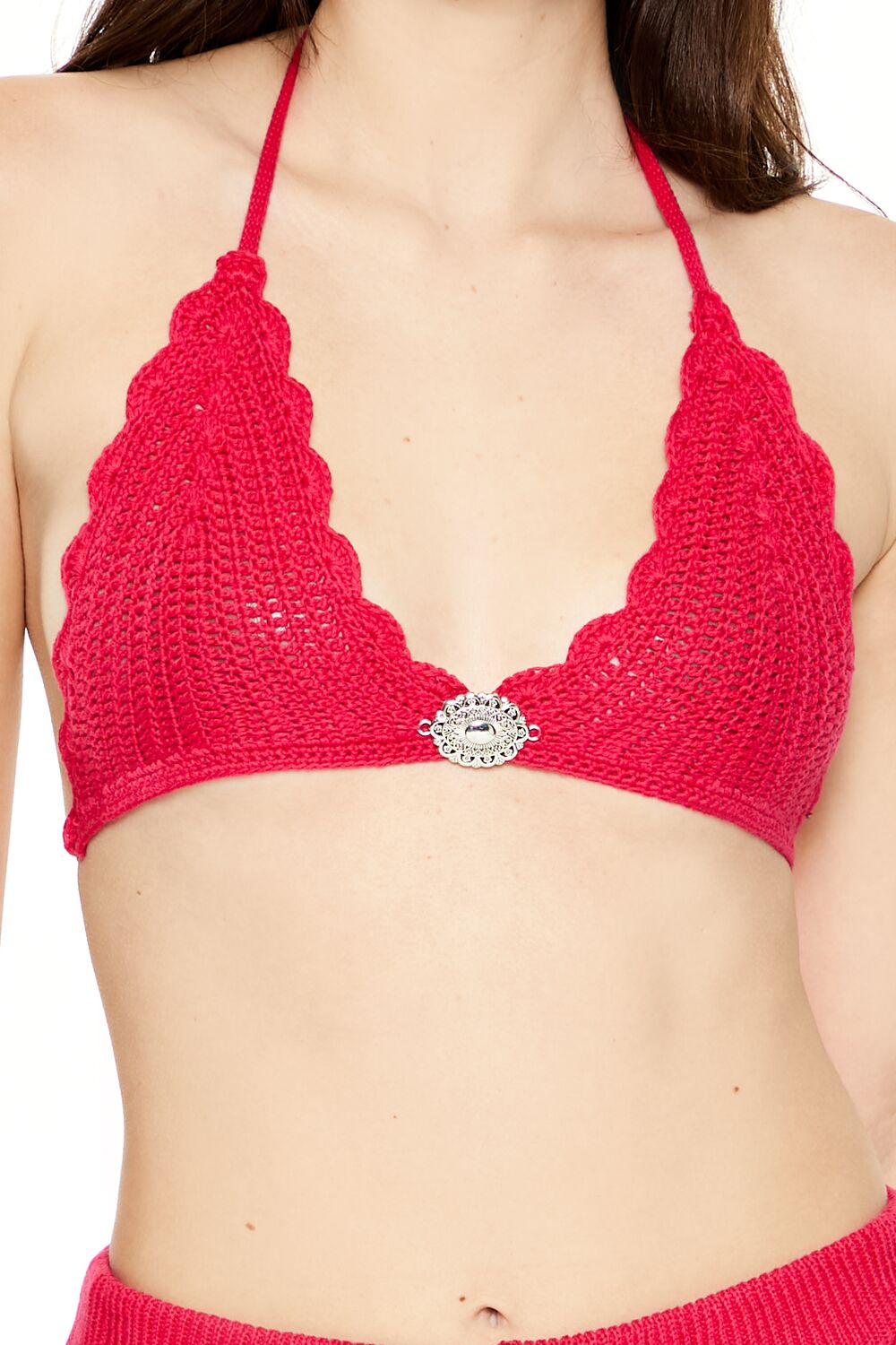 Sweater-Knit Triangle Bralette