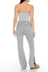 Rhinestone Sweater-Knit Pants