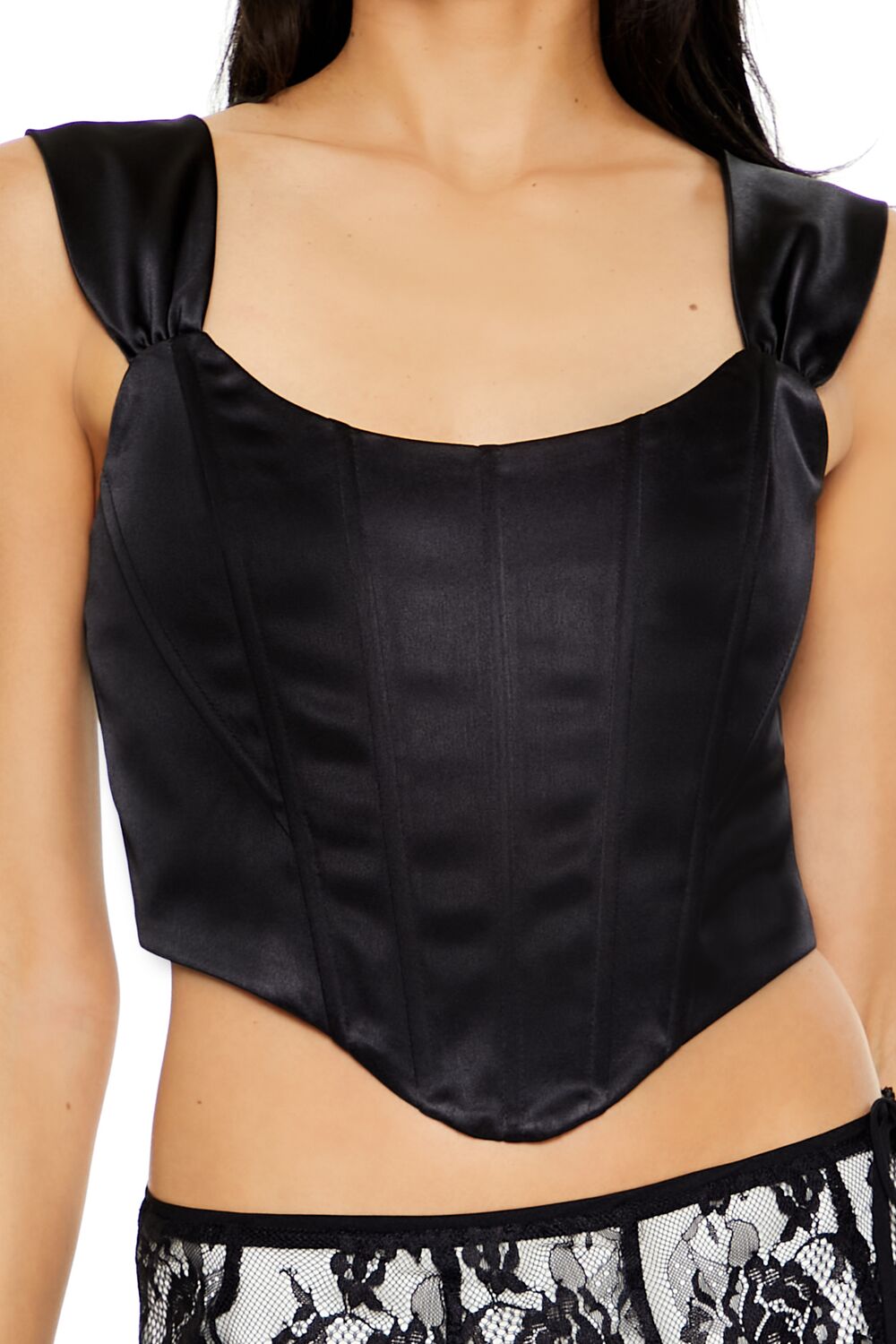 Corset Satin Crop Top