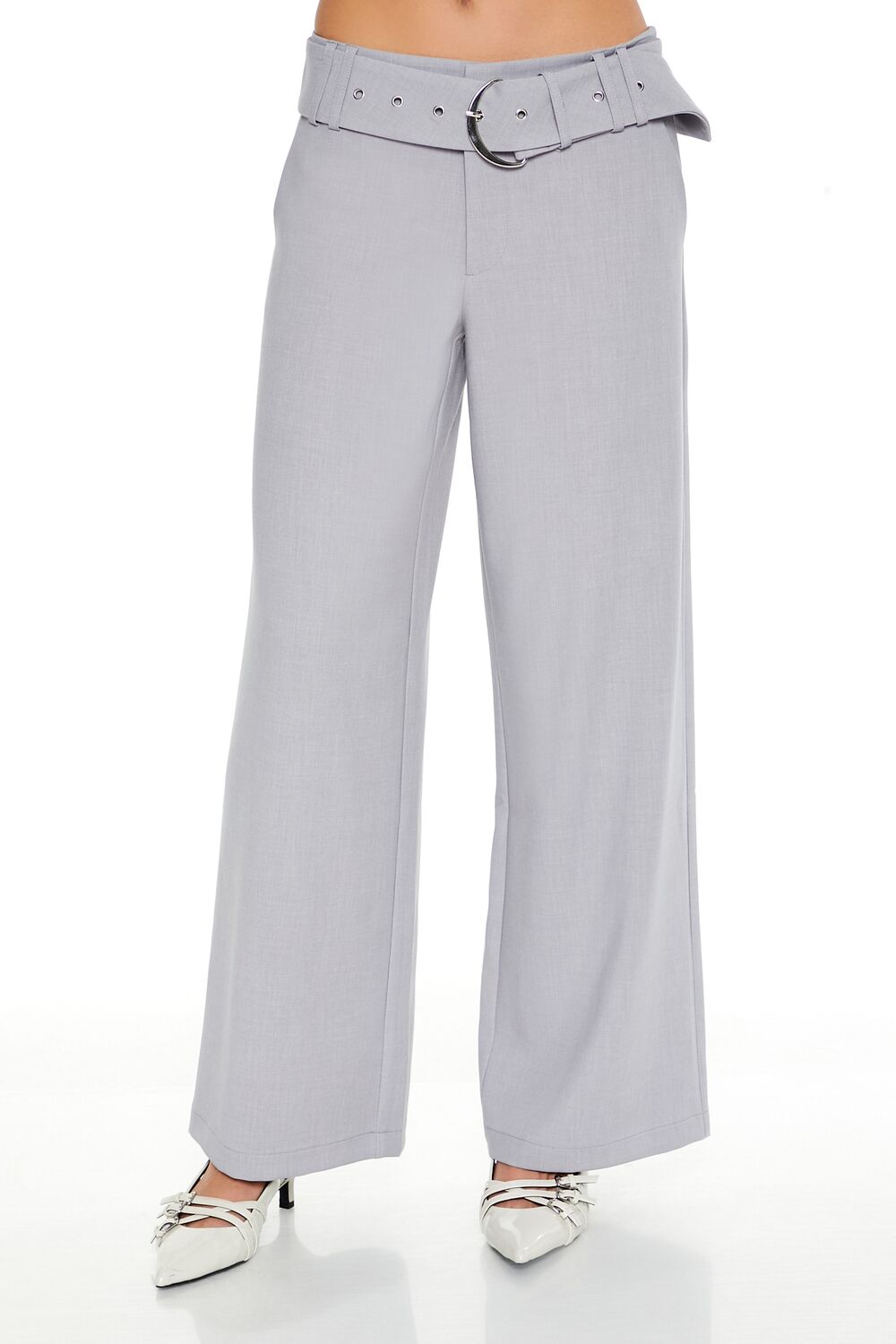 Belted Wide-Leg Pants