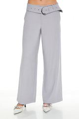 Belted Wide-Leg Pants