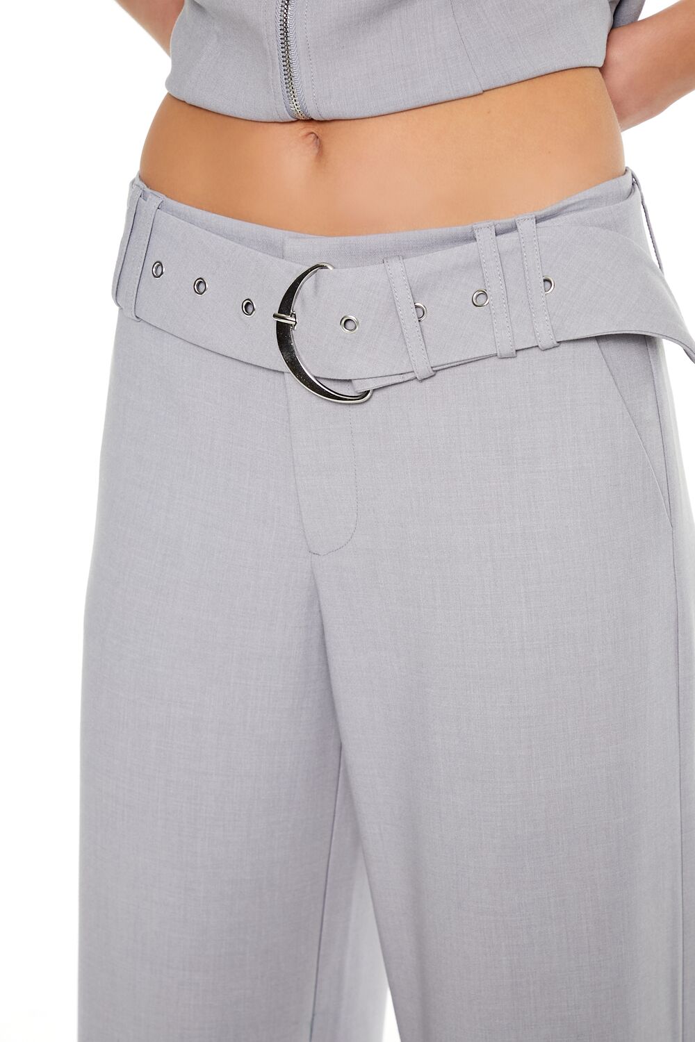 Belted Wide-Leg Pants